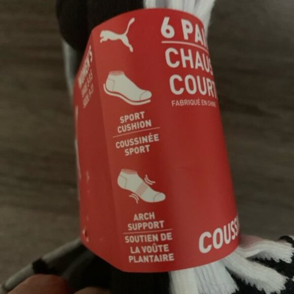 Puma Women s Socks Low Cut 6 Pairs Cushioned - Picture 3 of 6